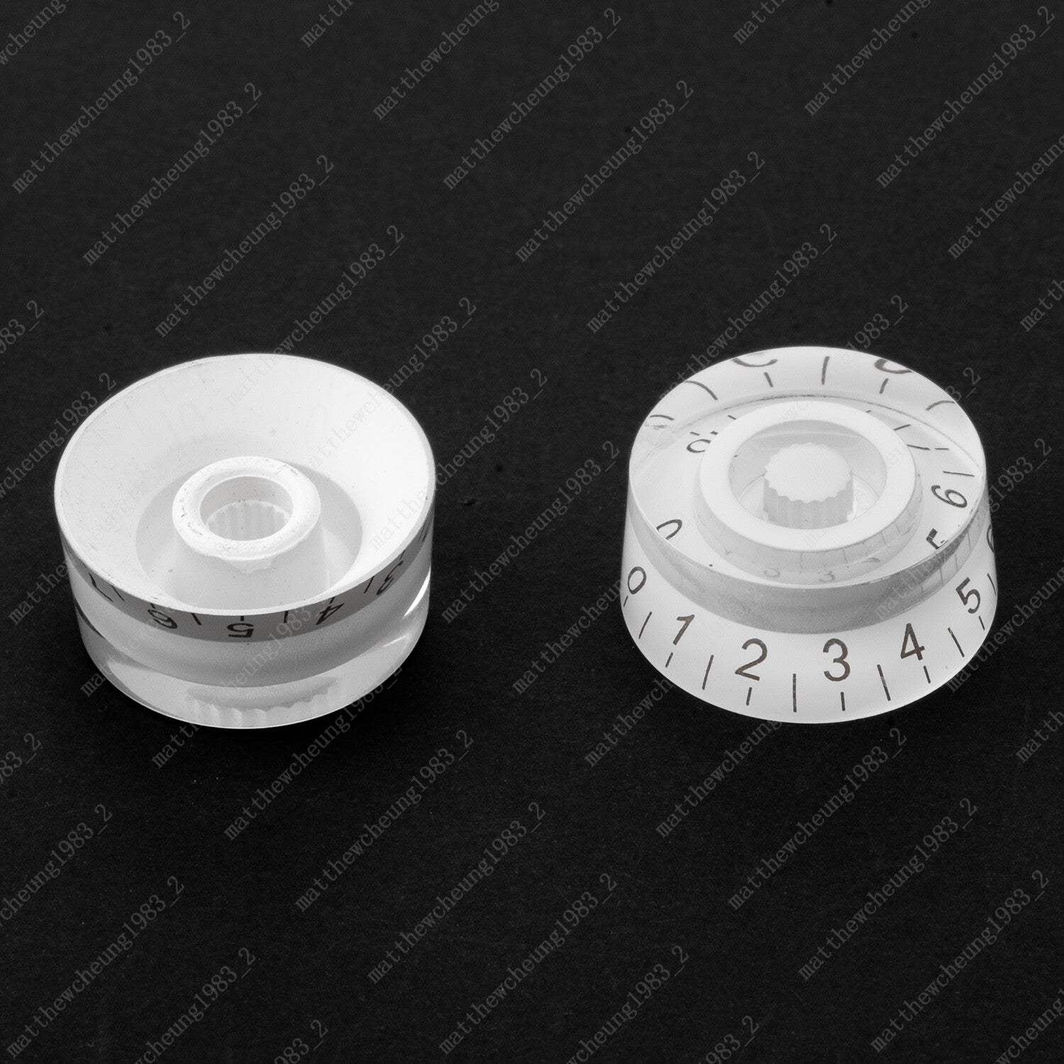 4 Pcs White/Gold Custom LP Guitar Control Knobs Speed Knobs Fits Les Paul SG