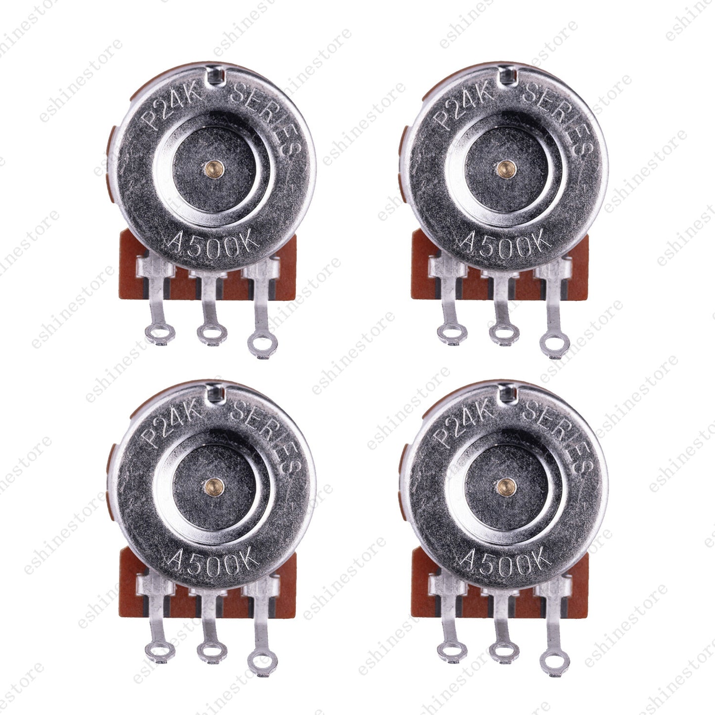 A/B 250K/500K Guitar Potentiometers Brass 15mm Short Shaft Pot US 24 Spline Fine