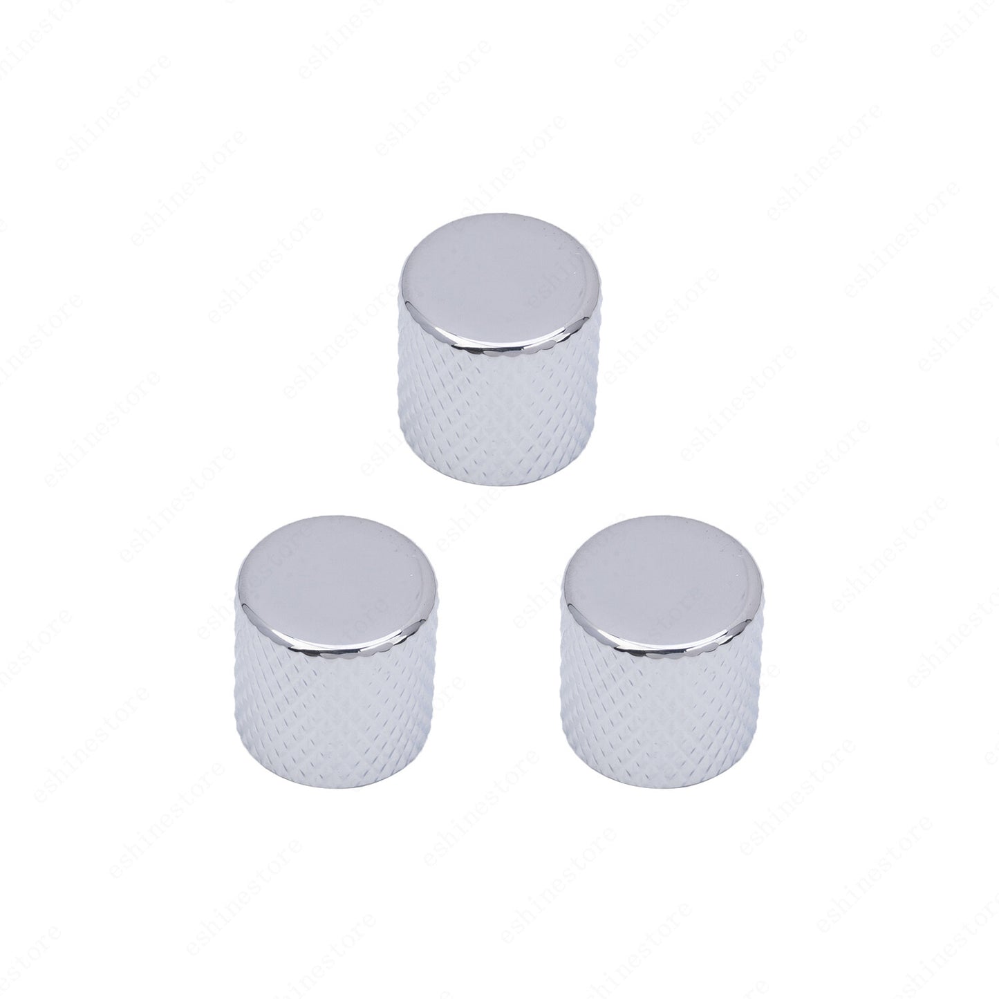 3 Pcs Metal Guitar 6mm Shaft Screw Volume Tone Knobs For Fender SQ Stratocaster