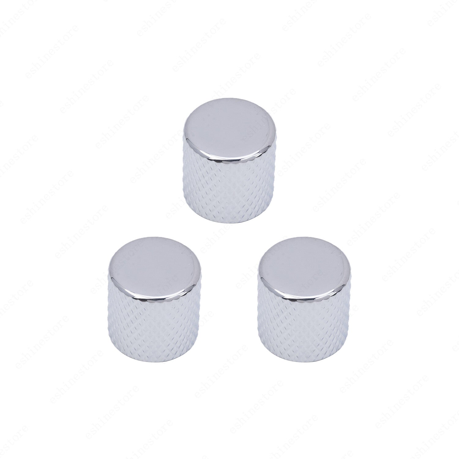 3 Pcs Metal Guitar 6mm Shaft Screw Volume Tone Knobs For Fender SQ Stratocaster