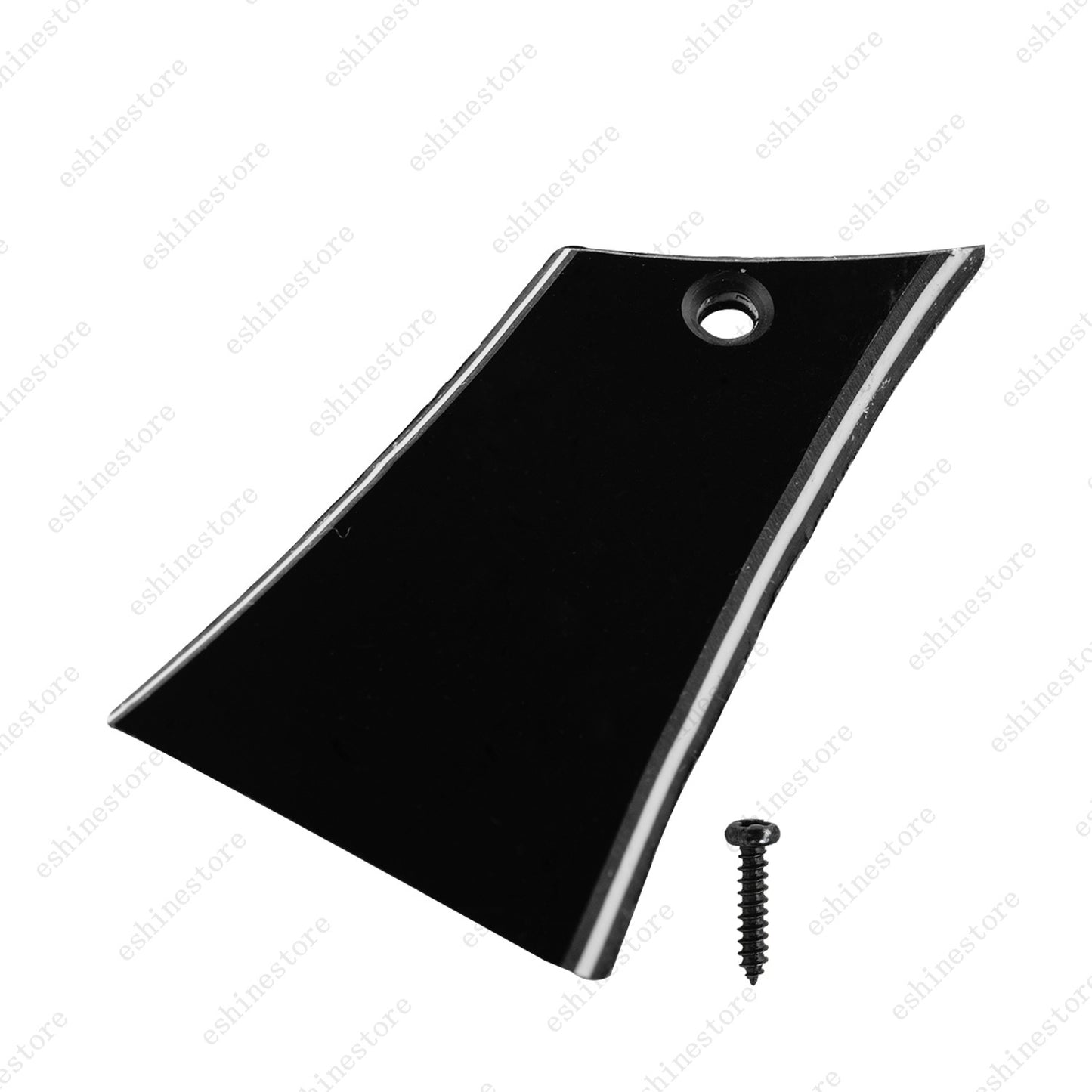 1 Hole 3Ply Plastic Gloss Black Guitar Truss Rod Cover Plate for Electric Guitar