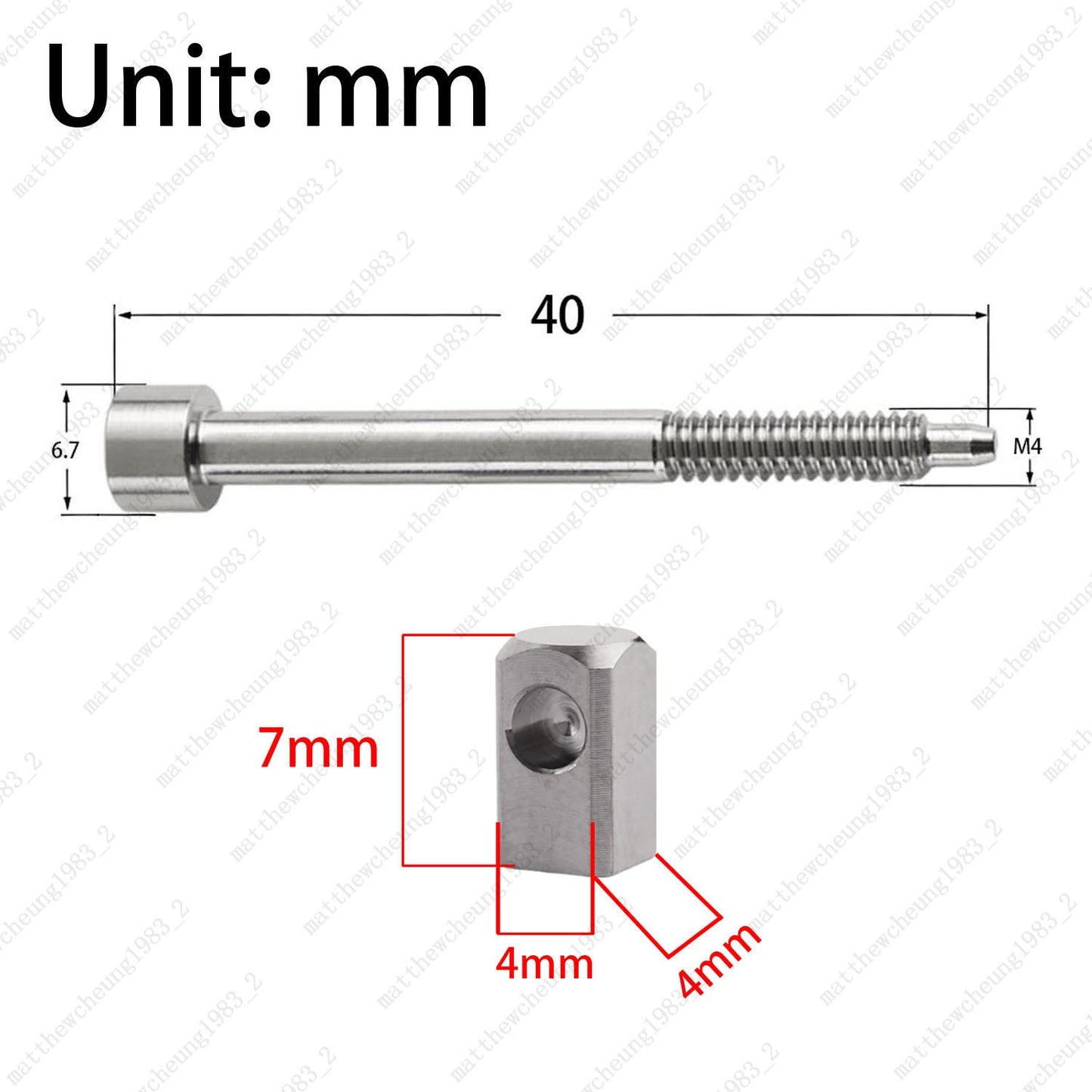 Guitar Double Lock Tremolo Titanium String Screws Insert Block for Floyd Rose