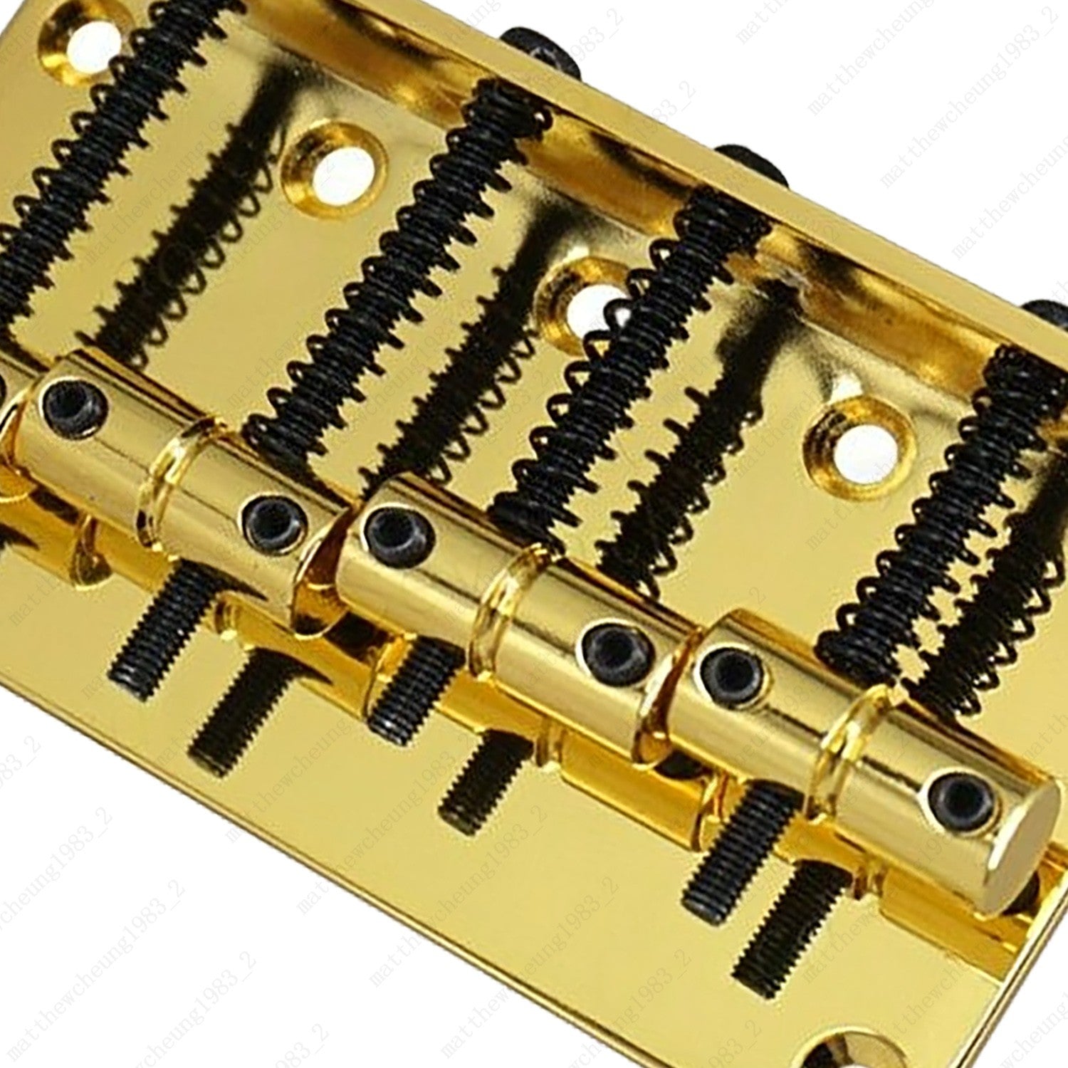 4-String 80MM Hard Tail Fixed Bass Guitar Bridge for Jazz/Precision Bass - Gold