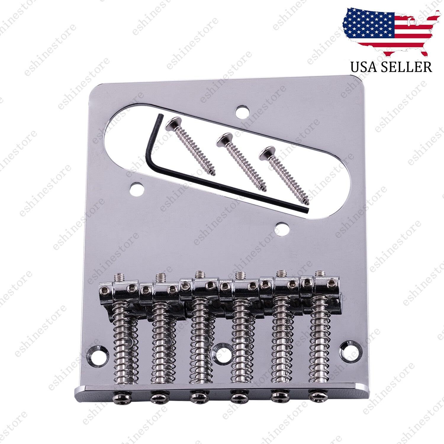 Vintage Tele Single Guitar Bridge 6-Saddle Top Load For Telecaster Guitar Chrome