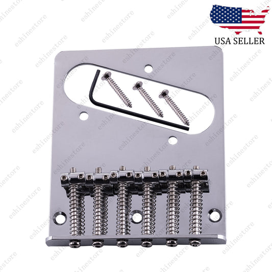 Vintage Tele Single Guitar Bridge 6-Saddle Top Load For Telecaster Guitar Chrome