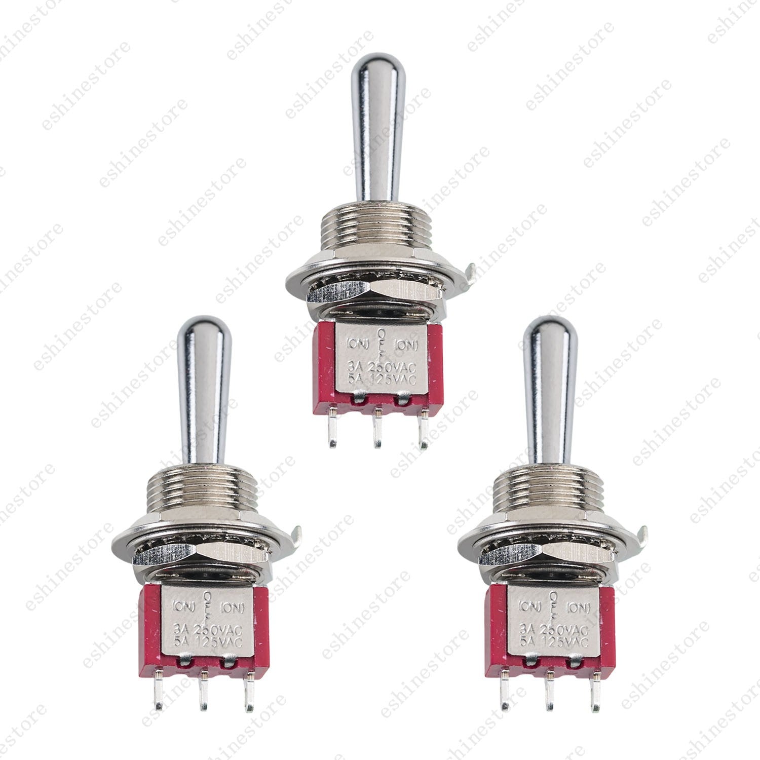 1/3/5 x Guitar 3Pin 3-Way (ON)-OFF-(ON) Momentary Fat Bat Toggle Switch Sealed