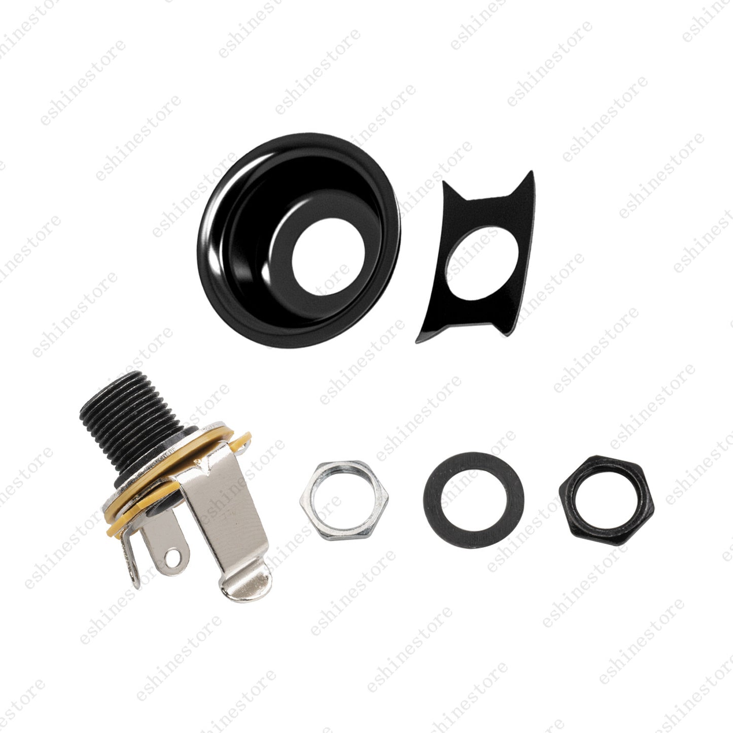 Guitar Recessed Cup Jack Plate Input Output Socket for Fender Telecaster 3Colors