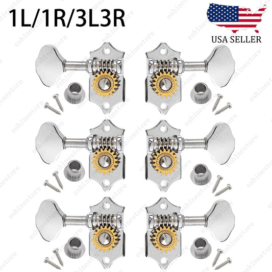 Open-Gear Guitar Tuning Pegs Machine Heads 1:18 Gear Ratio for Acoustic Guitar