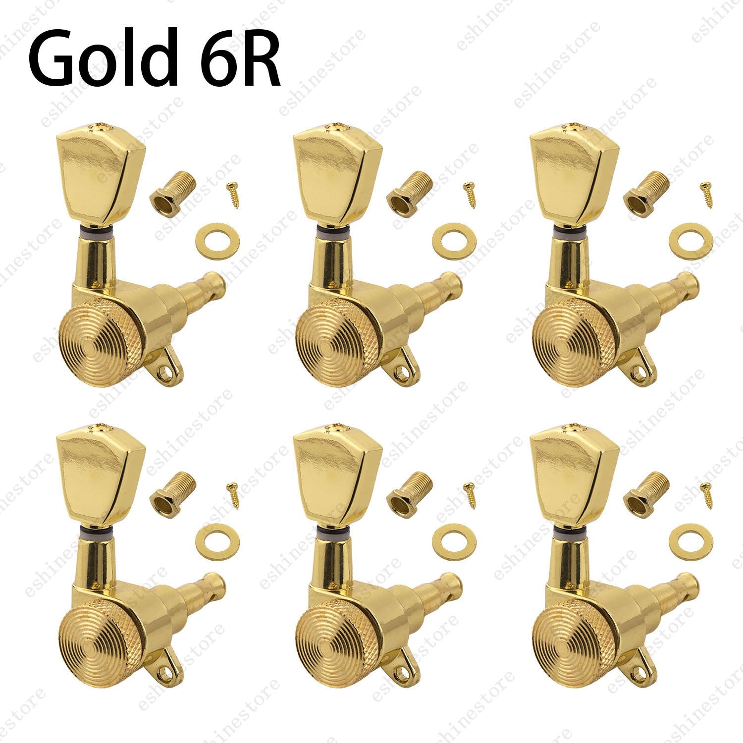 Electric Guitar Locking Tuners Tuning Pegs Machine Heads 1:18 L/R Inline