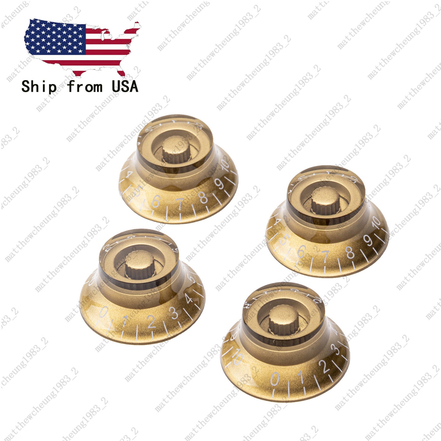 4 Pcs Gold LP Guitar Top Hat Knob Bell Knobs Vintage Style Fits Les Paul SG