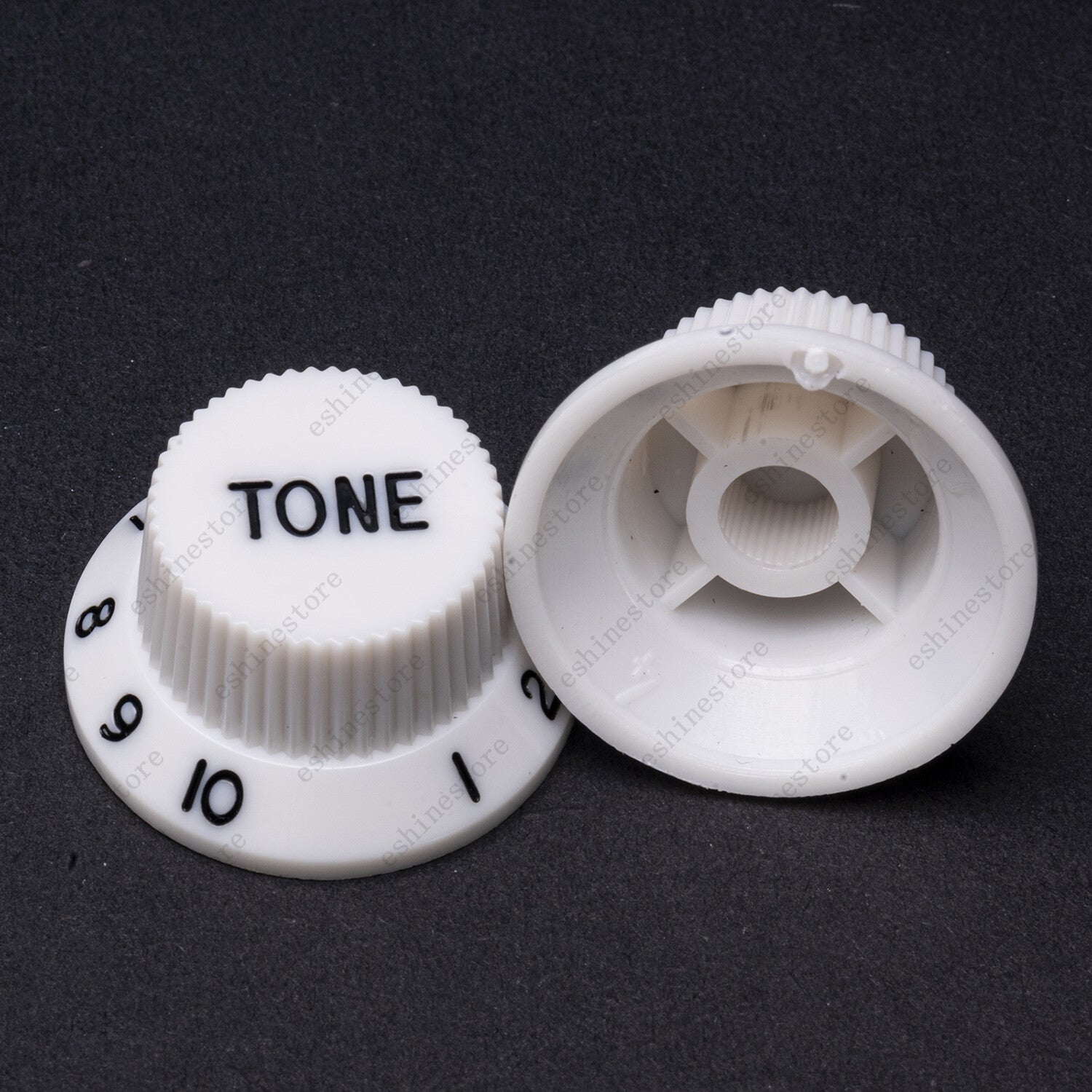 3 Pcs White/ Black Numbers ST Guitar Knobs Volume Tone Knob For Stratocaster