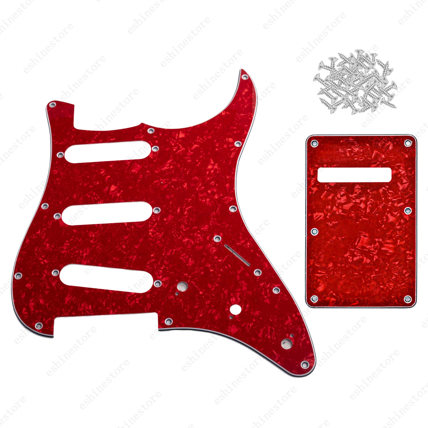 11 Hole SSS 3 Ply Guitar Pickguard&Back Plate for USA MIM Standard Fender Start