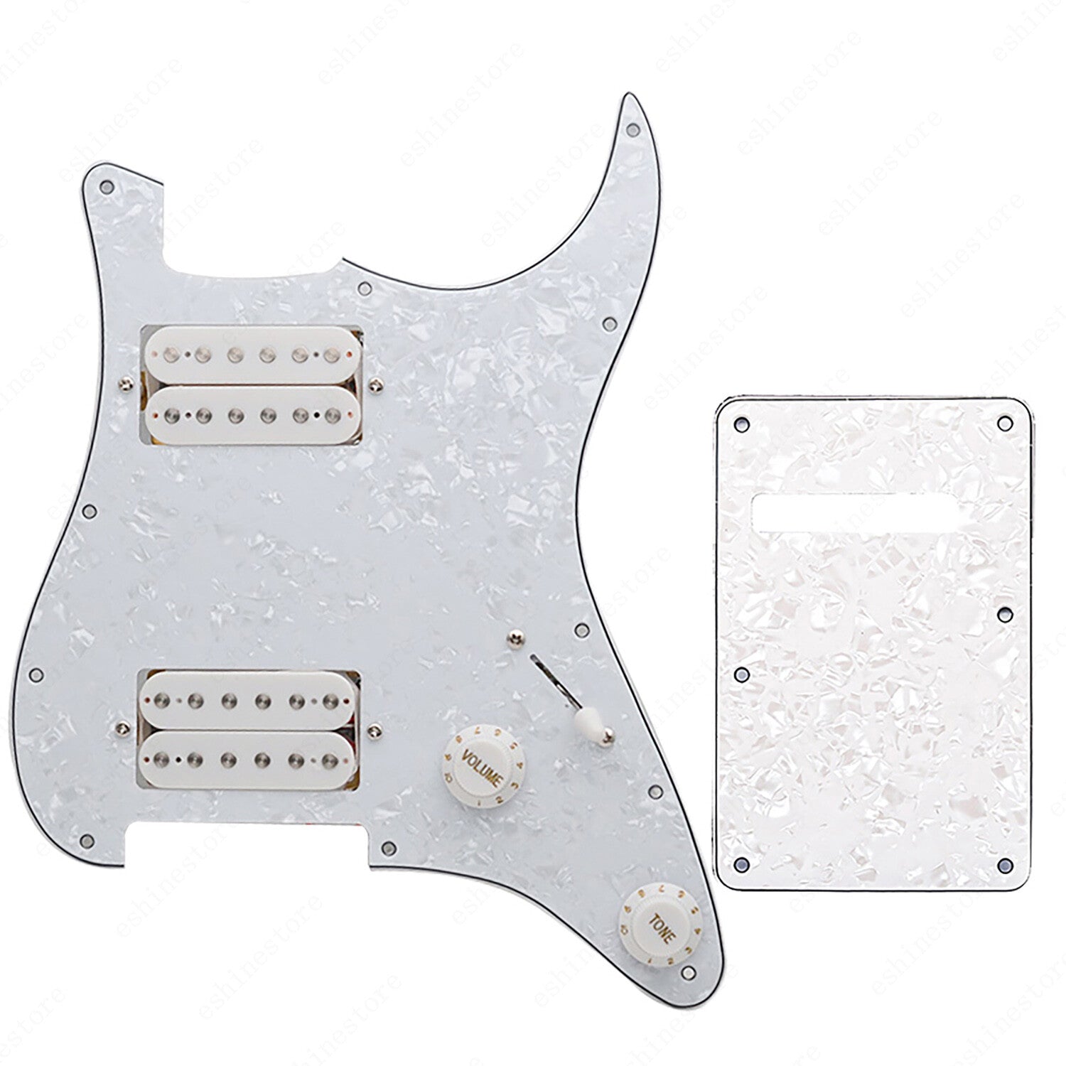 11 Hole Guitar HH Loaded Pickguard Set & Back Plate for SQ FENDER Stratocaster