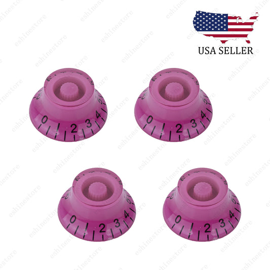 4 Pcs Purple LP Electric Guitar Knob Top Hat Knobs Bell Knobs for SG Les Paul