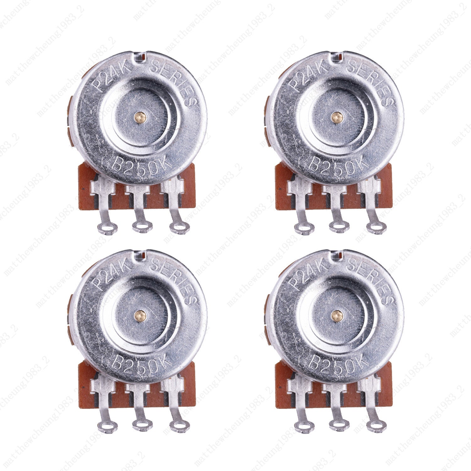 A/B 250K/500K Guitar Potentiometers Brass 15mm Short Shaft Pot US 24 Spline Fine