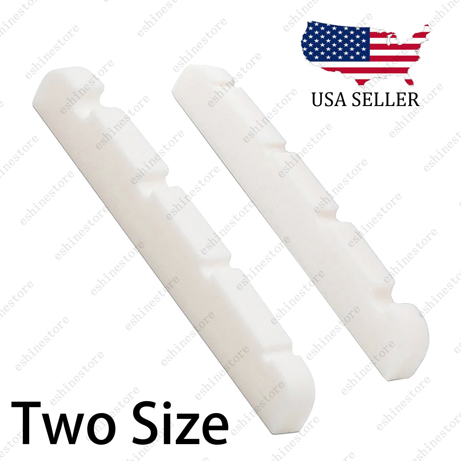 38/42mm Bass Guitar Pre-Slotted Flat Bottom Bone Nut 4 String For P J Bass