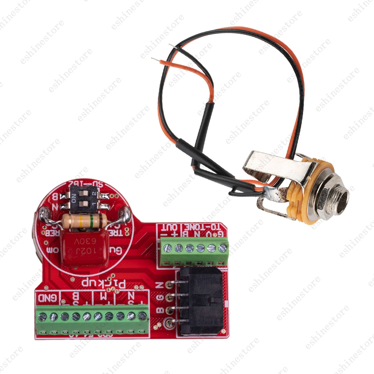 Solderless HSH Wiring Harness Brass shaft Pots w/ 5-Way Switch for Ibanez OR ST