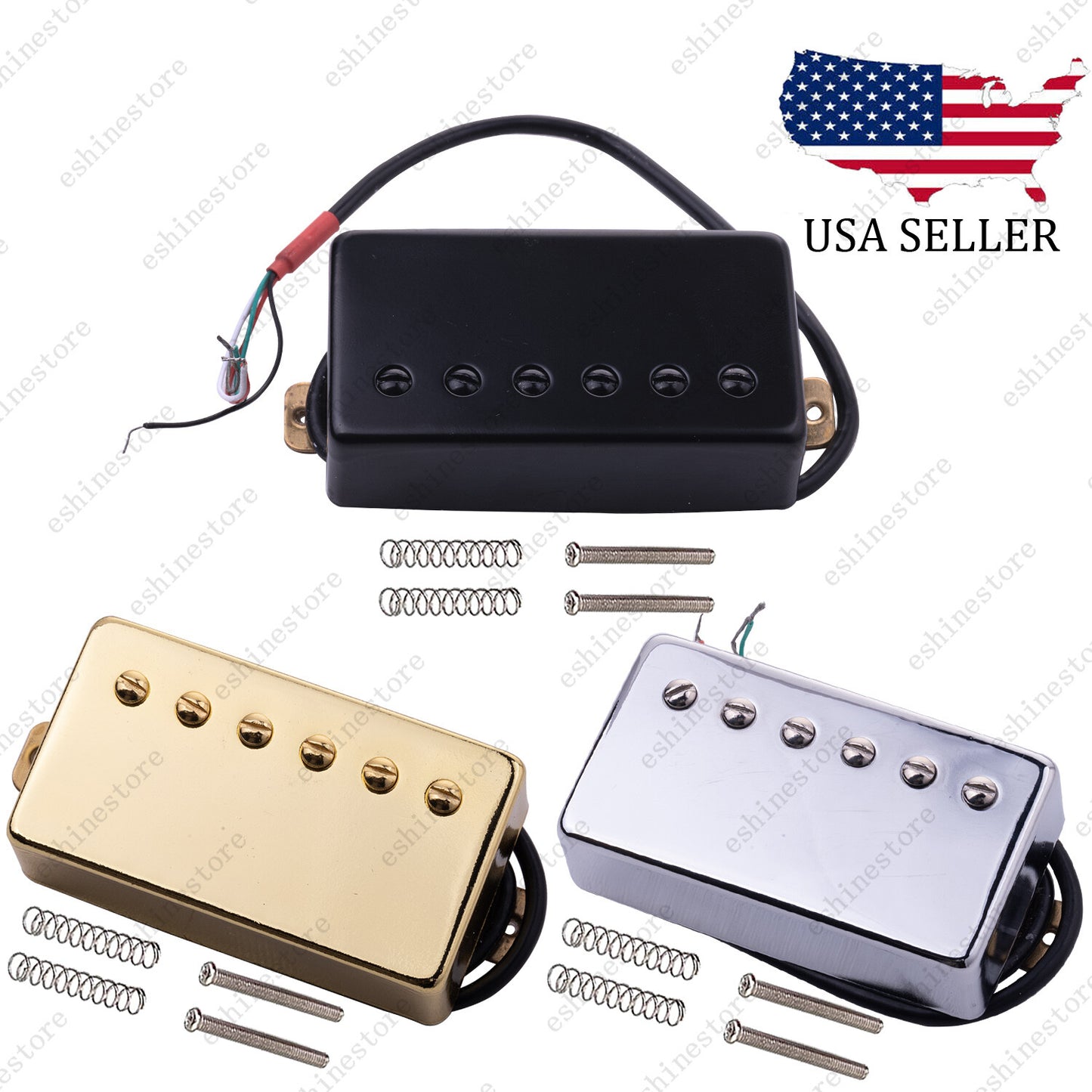 Guitar Humbucker Pickup Ceramic Magnet Neck OR Bridge Set for LP in 3Color