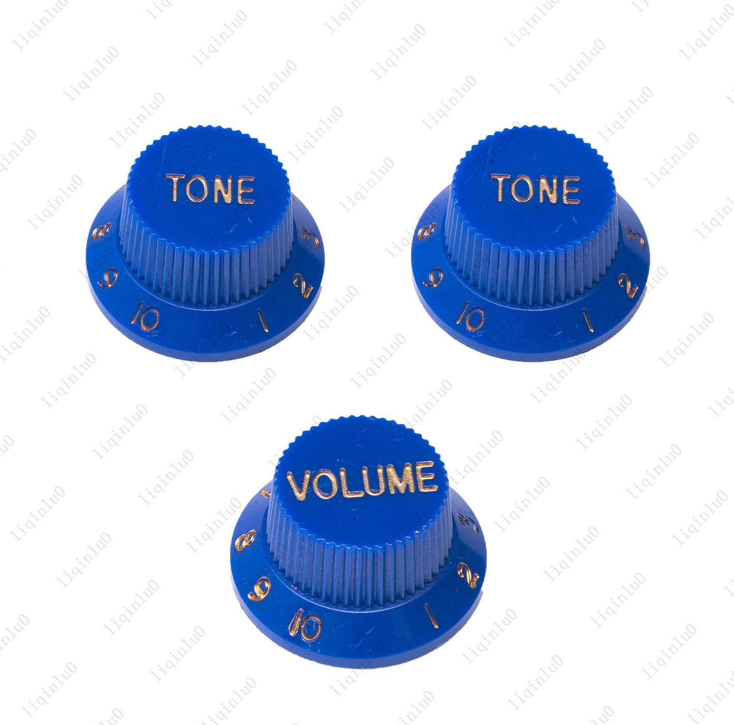 3x Blue Numbers ST Electric Guitar Knobs Volume Tone Knob For Stratocaster