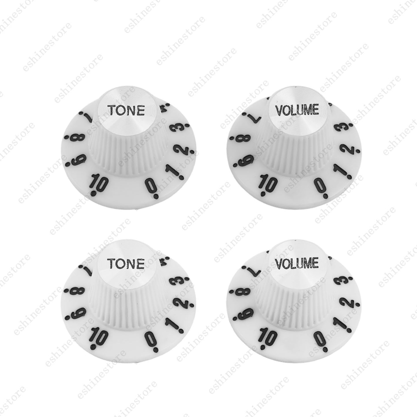 4pcs Witch Hat Guitar Speed Control Knobs 2 Tone 2 Volume for Les Paul SG 5Color