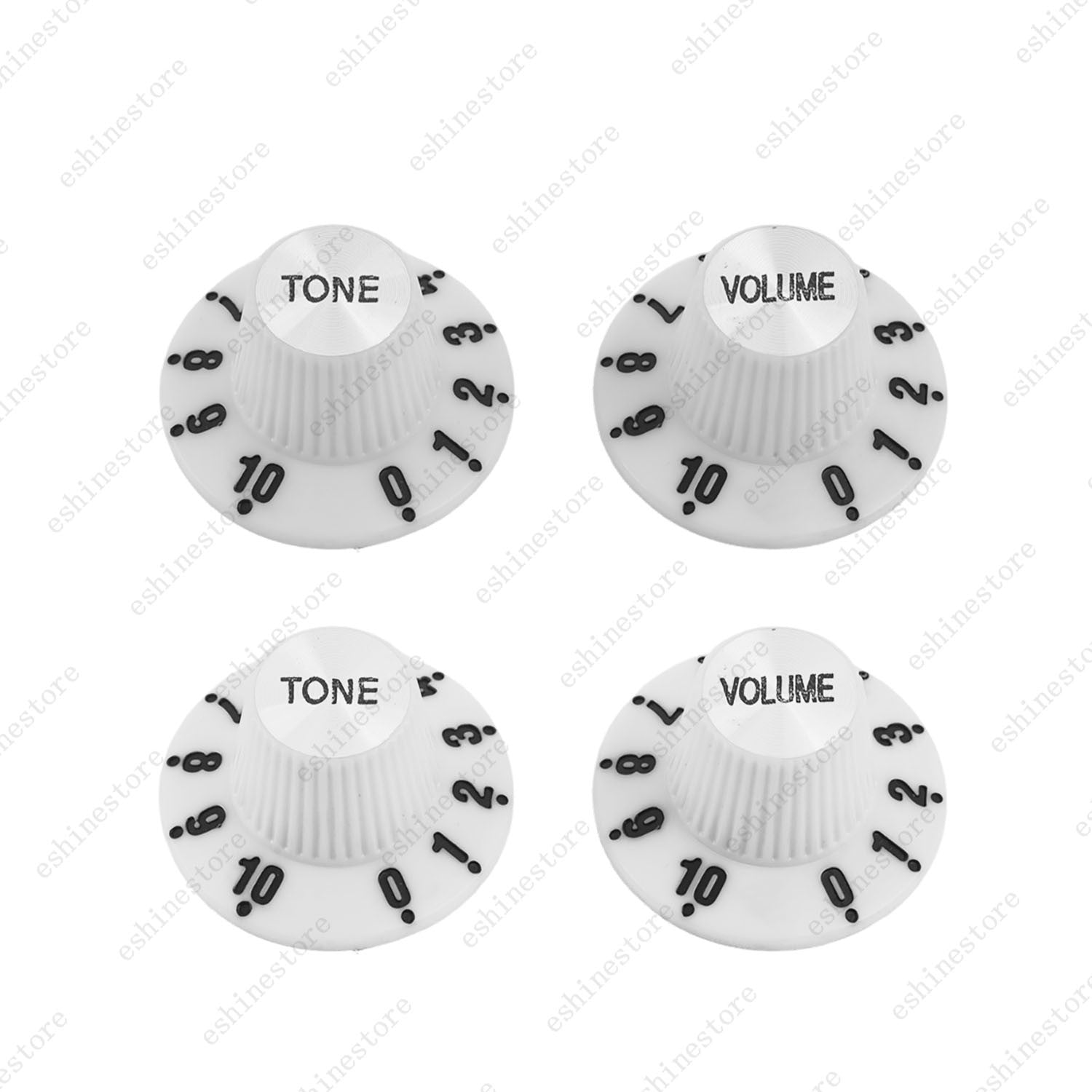 4pcs Witch Hat Guitar Speed Control Knobs 2 Tone 2 Volume for Les Paul SG 5Color