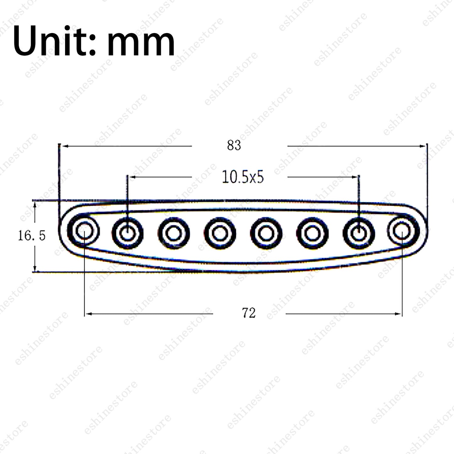 Guitar Bridge String Thru Body Ferrules Plate Bushing Plate For Electric Guitar