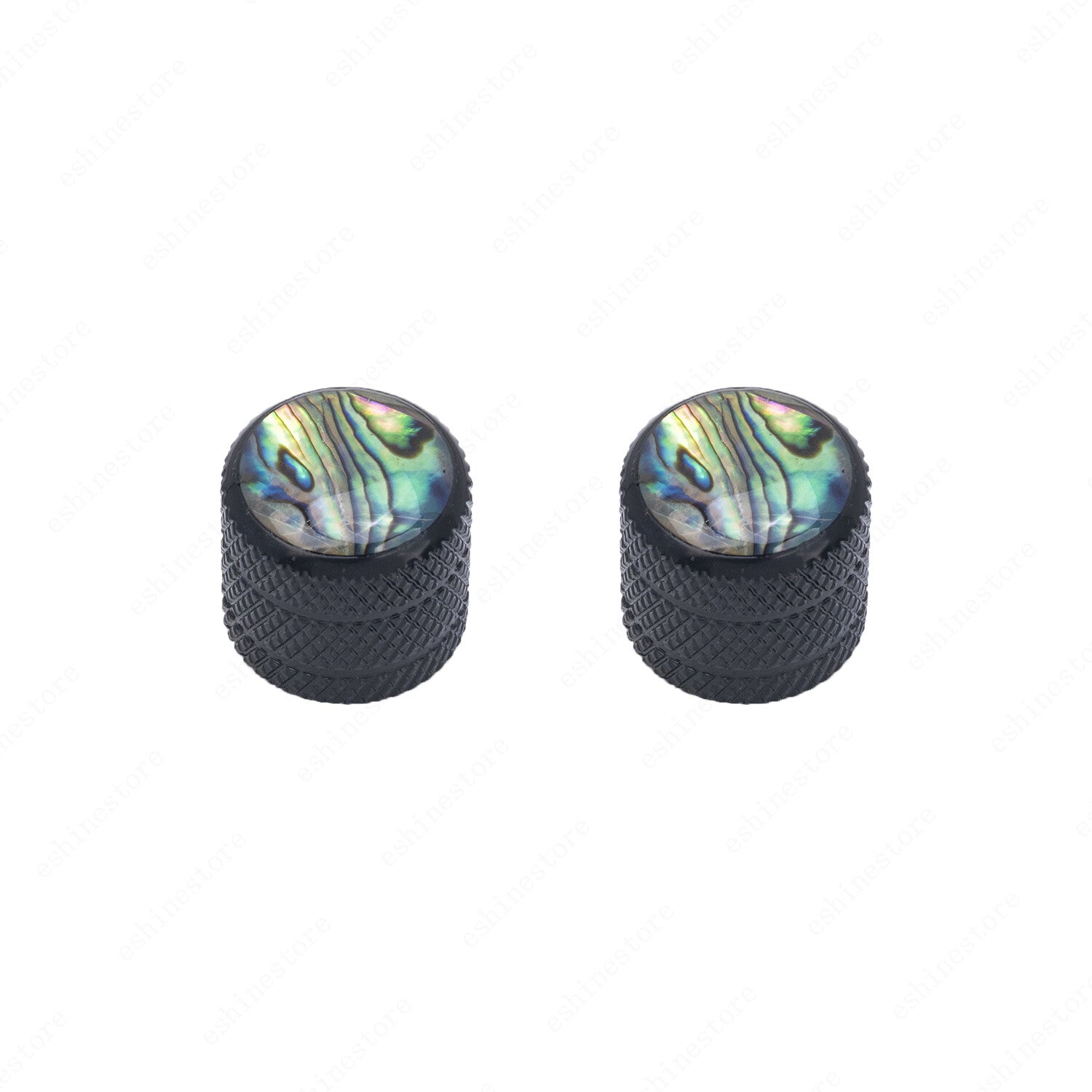 2 Pcs inlay Dome Metal Guitar 6mm Shaft Volume Tone Knobs For Fender SQ Tele