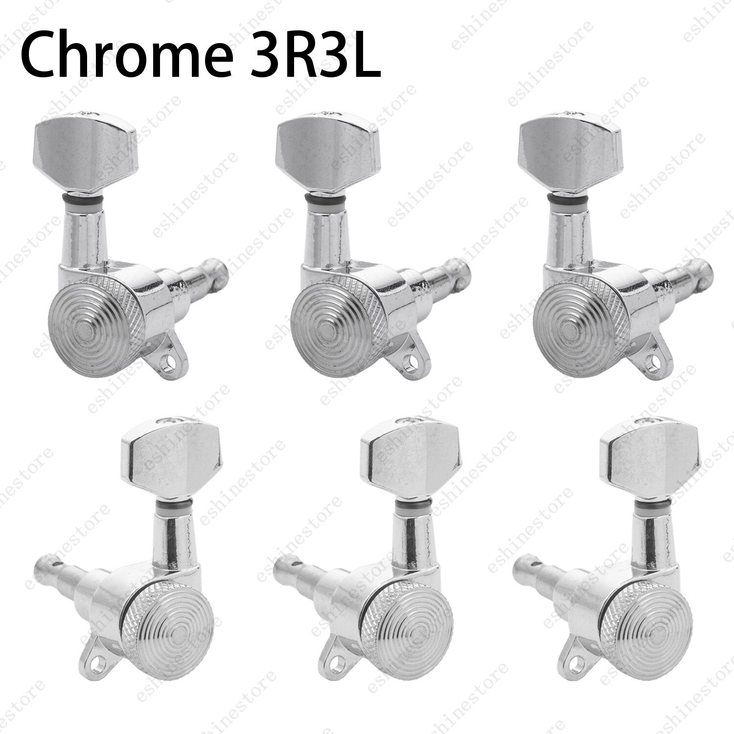 Inline Guitar Tuning Peg Locking Tuners Machine Heads Key 1:18 for Strat ST