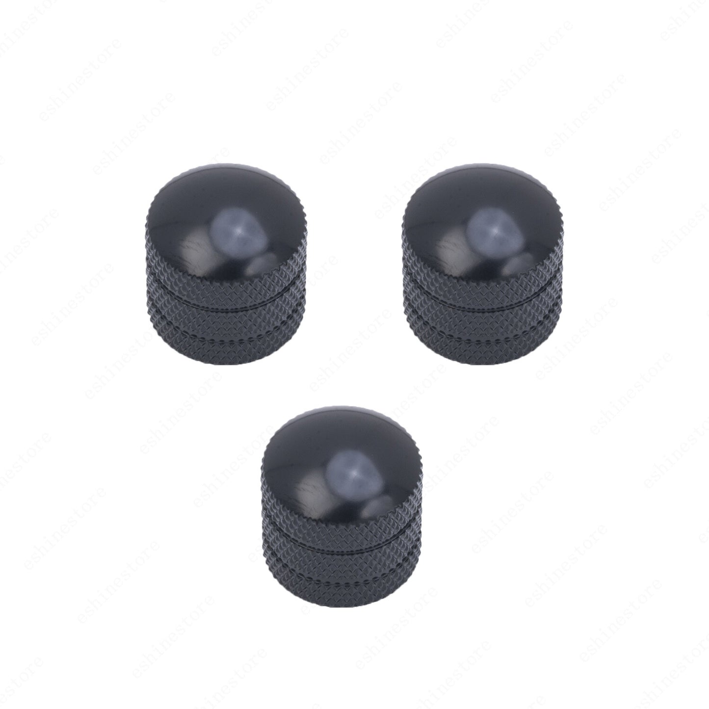3 Pcs Dome Metal Guitar 6mm Shaft Volume Tone Knobs For Fender SQ Strat PRS