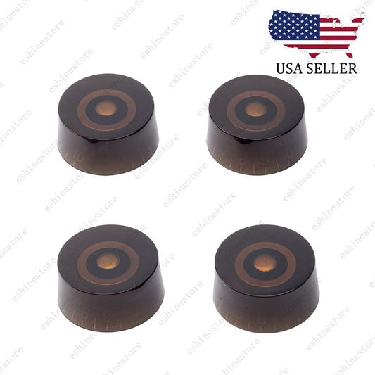4 Pcs Coffee Guitar Control Knobs Speed Knobs Dial Knob for SG Les Paul
