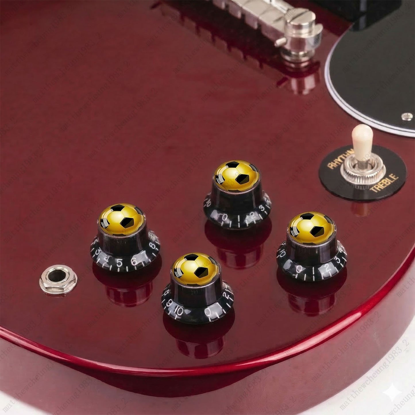 4Pcs Gold Guitar Reflector Knobs For Les Paul SG  - 10 Ball Styles Available