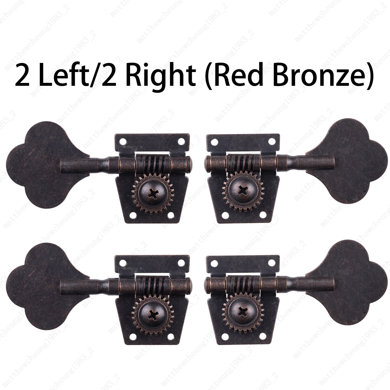 Vintage Open Machine Heads 1:25 Ratio Gear Bass Tuners Tuning Key Peg-Red Bronze