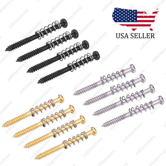 4Pcs M3x38mm Electric Guitar Pickup Screws Springs For P-90 P J Bass
