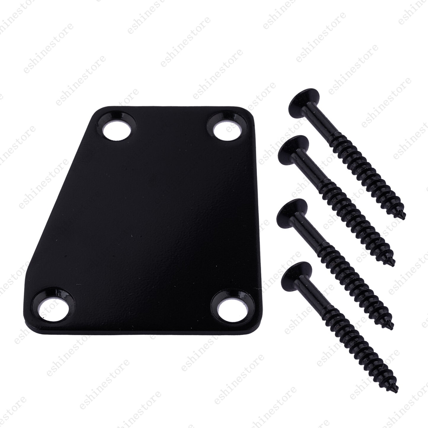 3 Colors Guitar Trapezoid Neck Plate with Screws 4 Hole for Electric Guitar