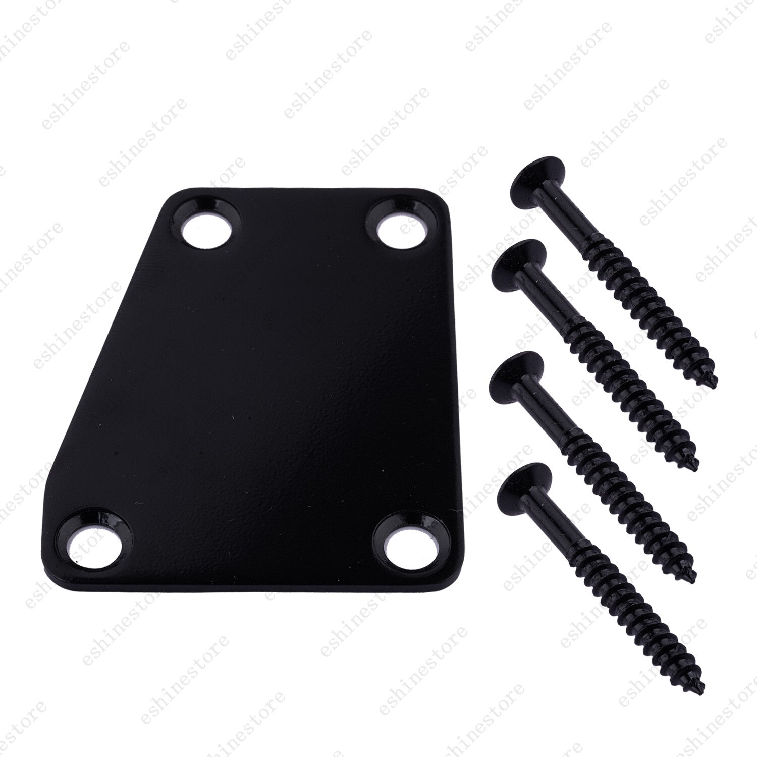 3 Colors Guitar Trapezoid Neck Plate with Screws 4 Hole for Electric Guitar