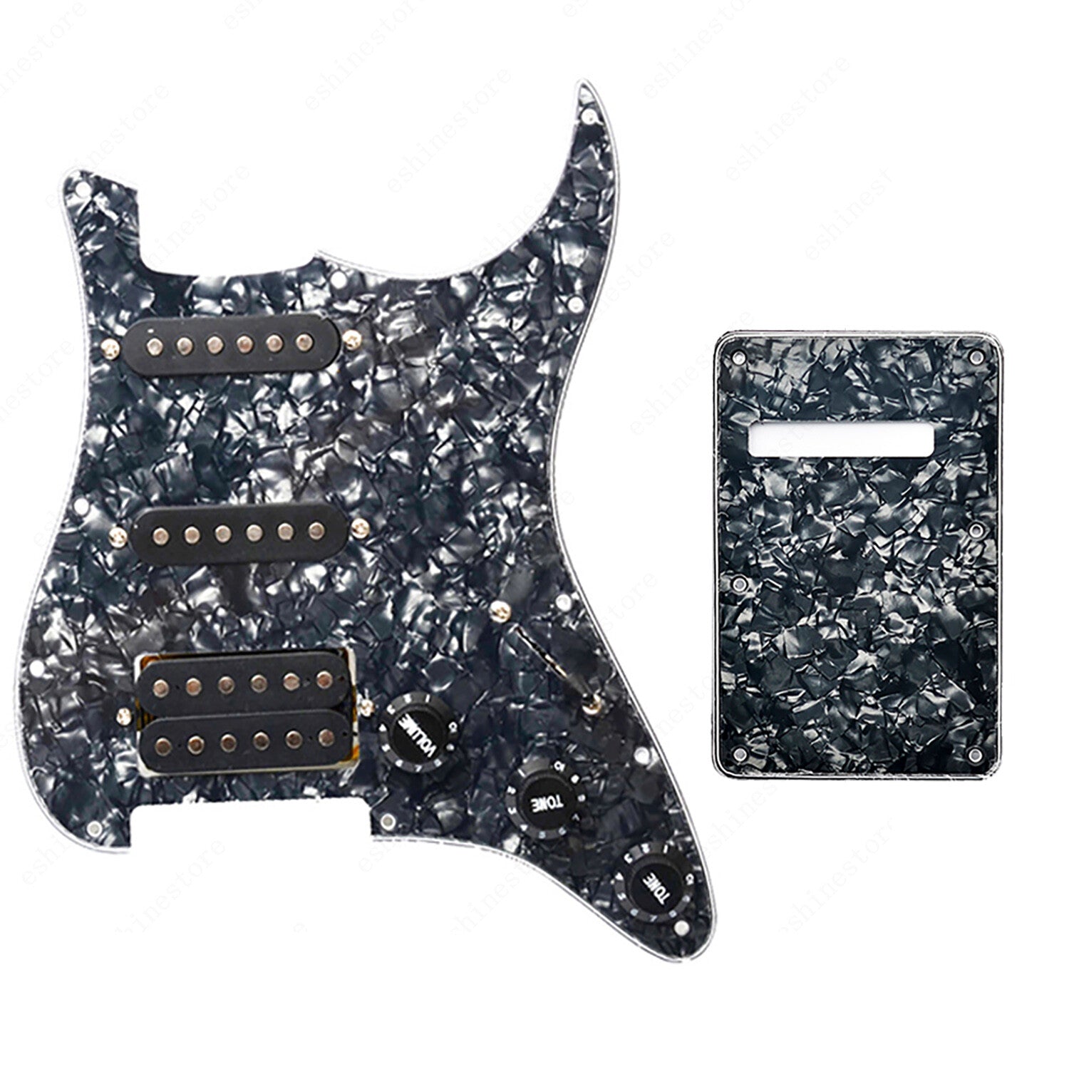 11 Hole Guitar SSH Loaded Pickguard Set & Back Plate For SQ FENDER Stratocaster