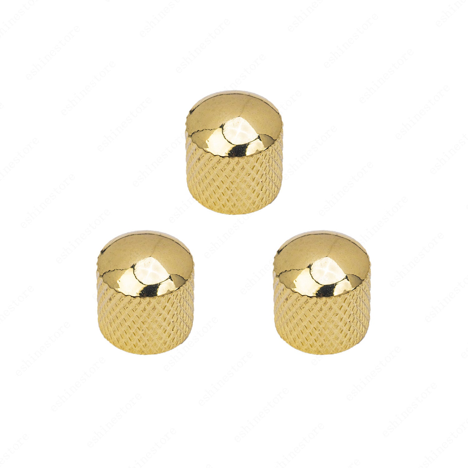 18-Splines 3 Pcs Metal Guitar 6mm Shaft Volume Tone Knobs For Fender SQ ST