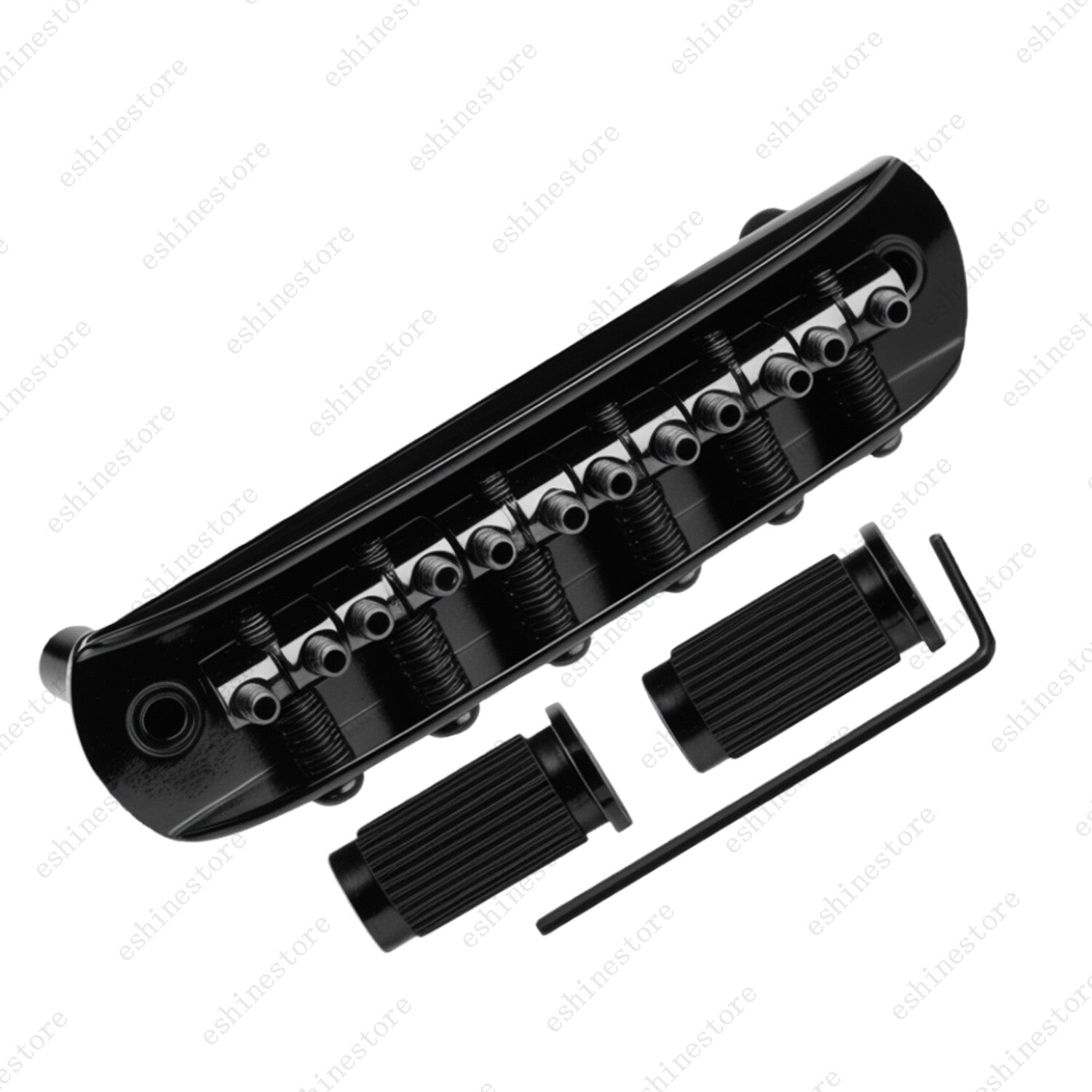 Electric Guitar Bridge Assembly w/ Tailpiece & Saddles For JM Jazzmaster