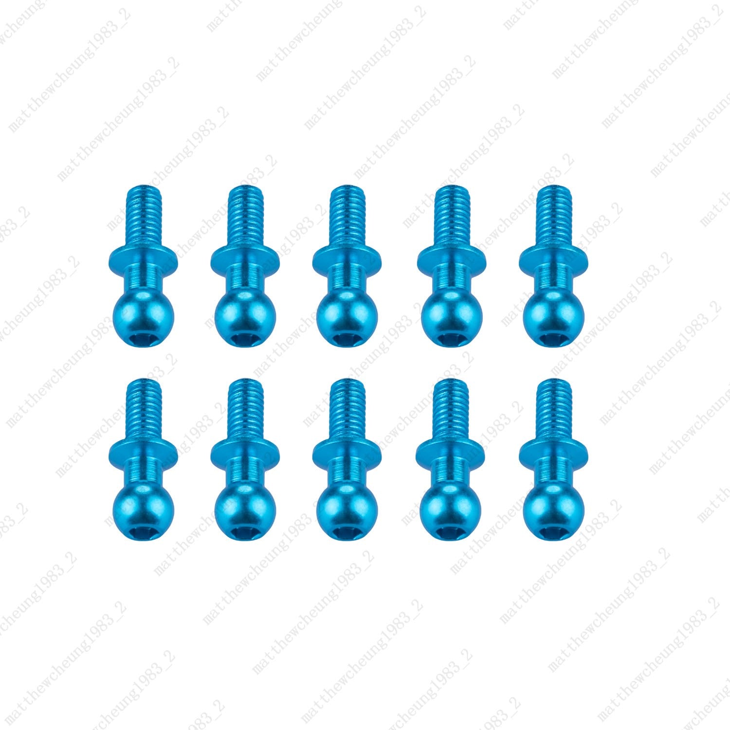 Upgrade Universal RC Pull Rod Ball Heads 10pcs-M3 Thread (Black/Gray/Pink/Blue)