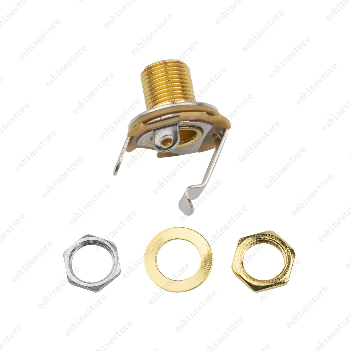 1x Female Guitar/Bass Output/Input Jack 6.35mm TS Mono Panel Mount Jack 3 Color