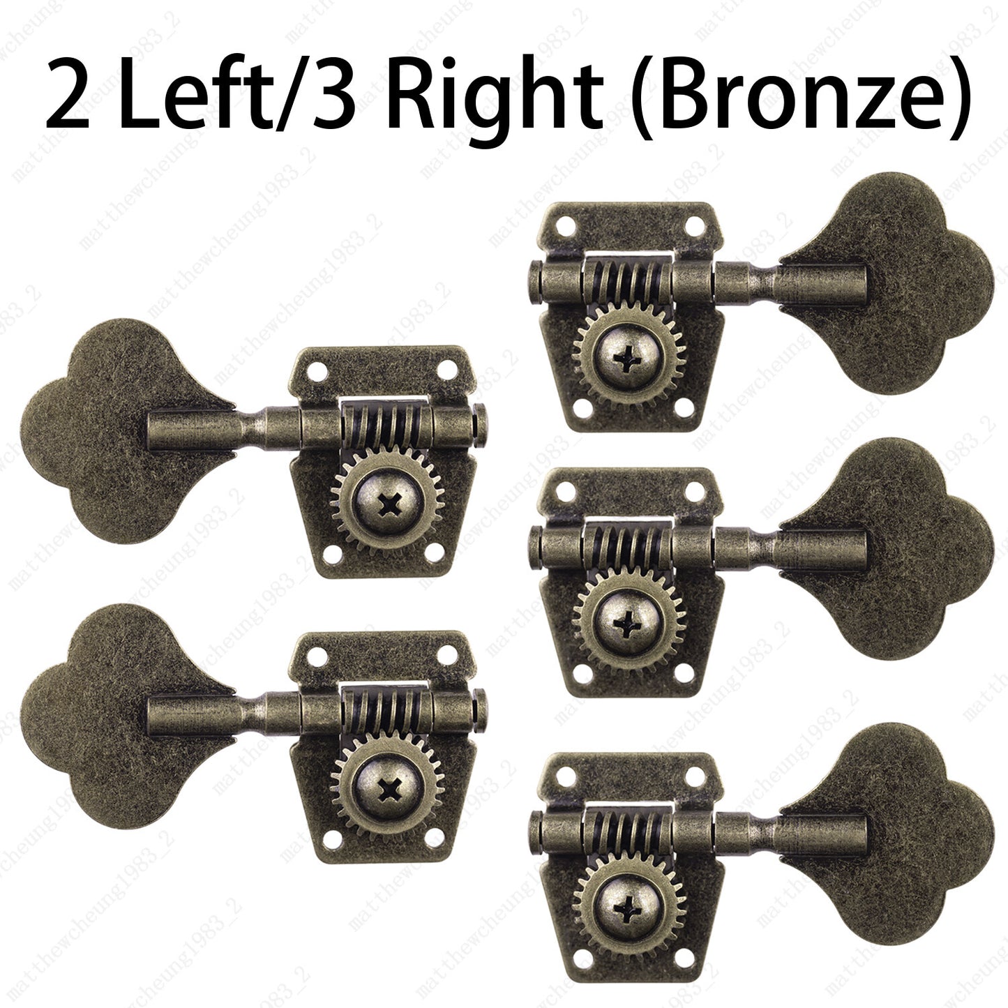 Relice Vintage Open Machine Heads 1:25 Ratio Gear Bass Tuning Key Pegs-Bronze