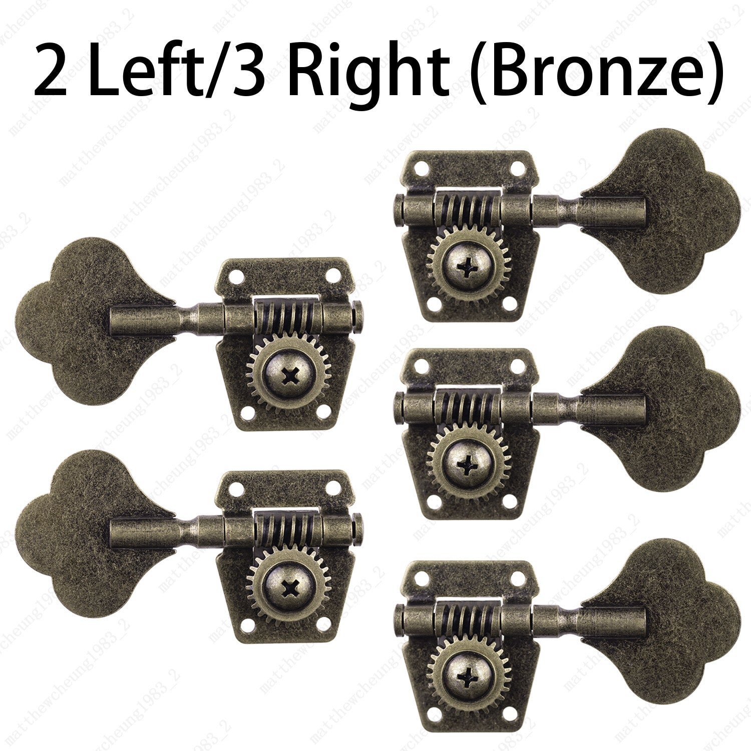 Relice Vintage Open Machine Heads 1:25 Ratio Gear Bass Tuning Key Pegs-Bronze