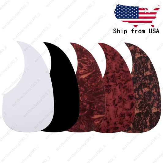 Acoustic Guitar Water Drop Shape Pickguard Fit 40/41'' Self Adhesive Multicolor