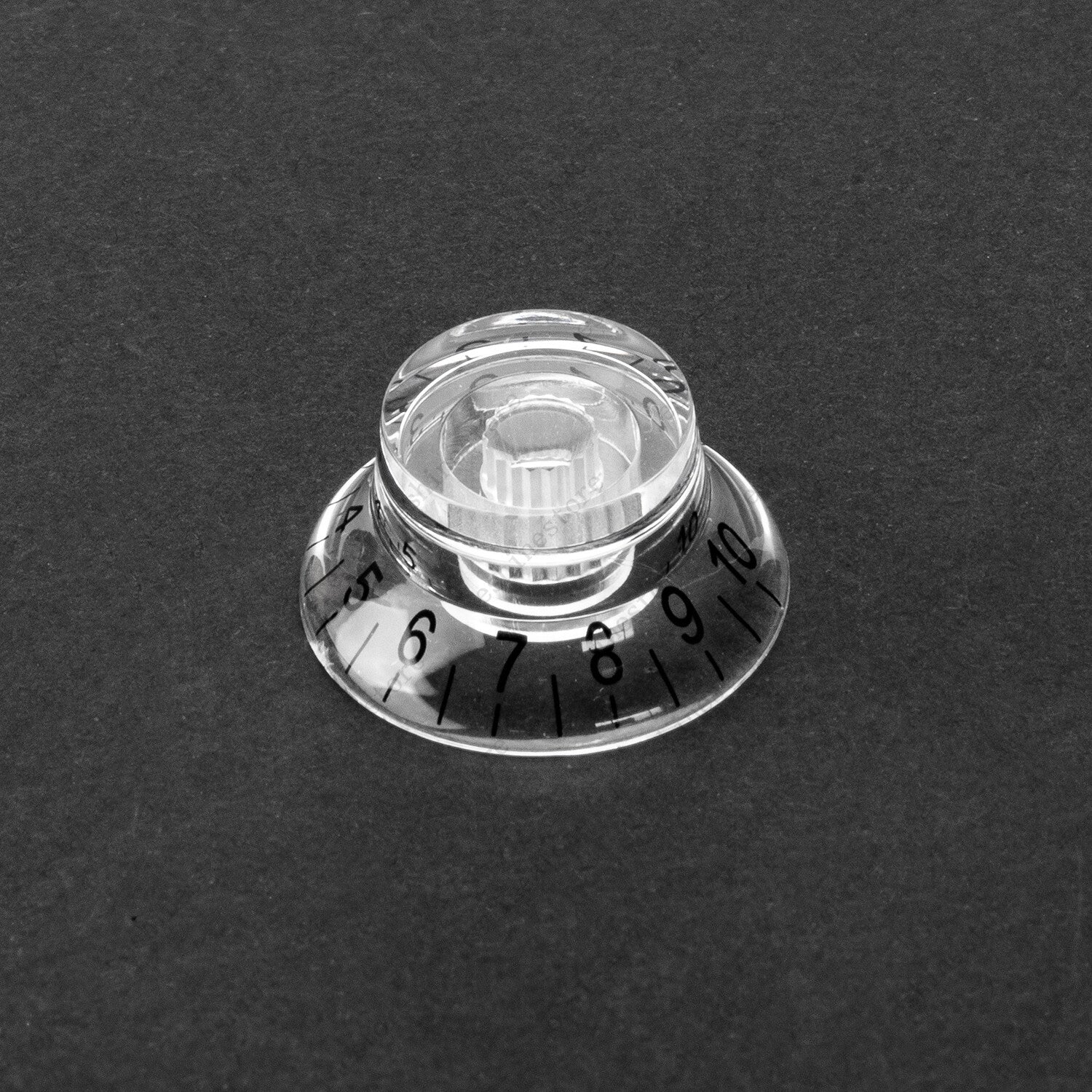 4x Electric Guitar Control Knobs Clear Speed Top Hat Bell Knobs For SG Les Paul