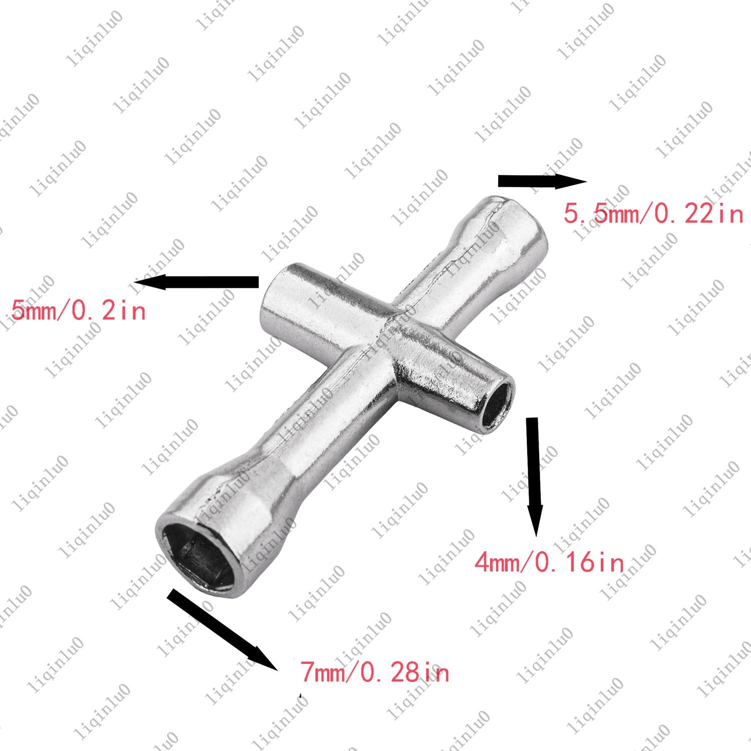 4-in-1 Upgrade RC Repair Cross Wrench - Small Socket Tool (4/5/5.5/7mm) - 1pc