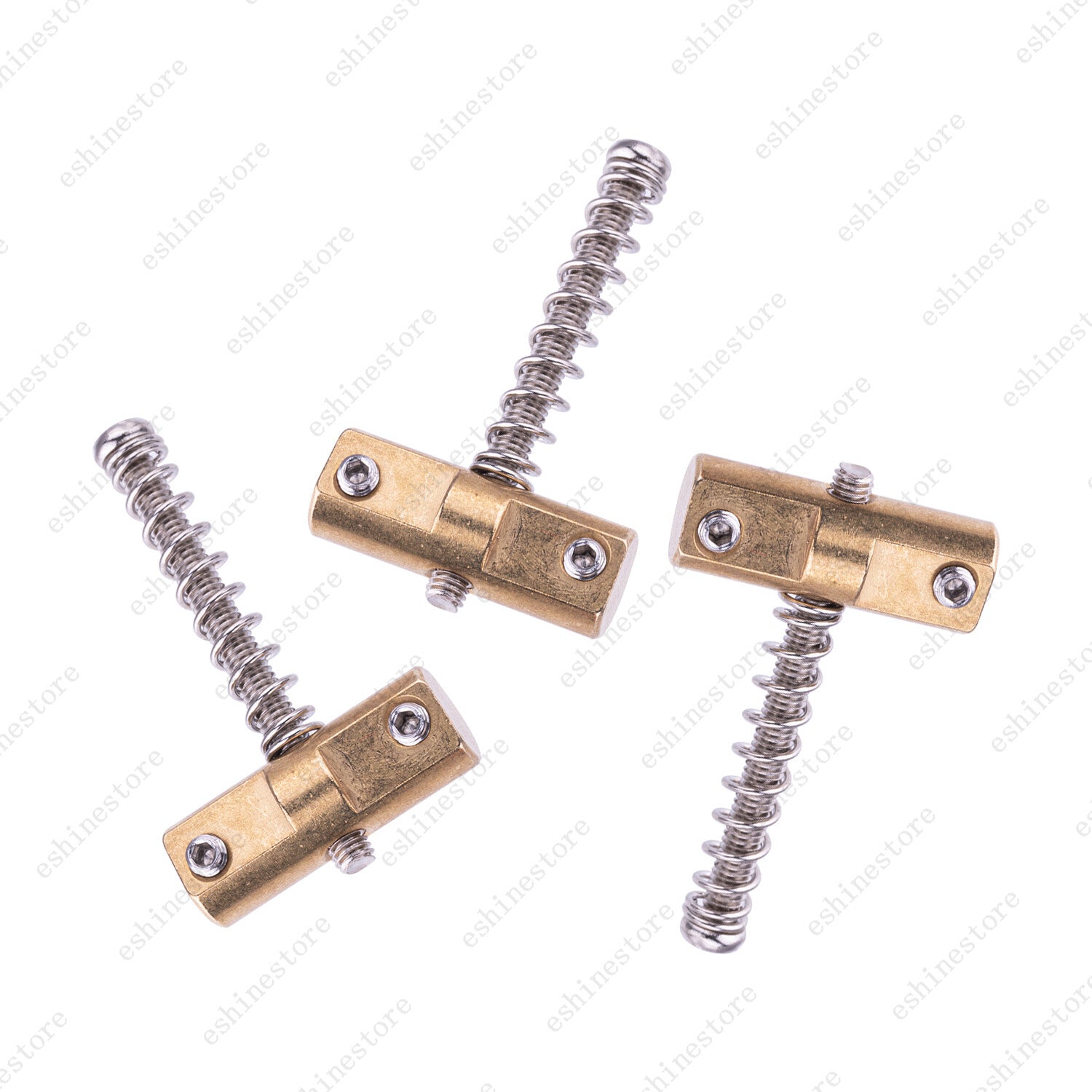 10.8mm Compensated Vintage Brass Saddles Set of 3 For Telecaster  Guitar Bridge