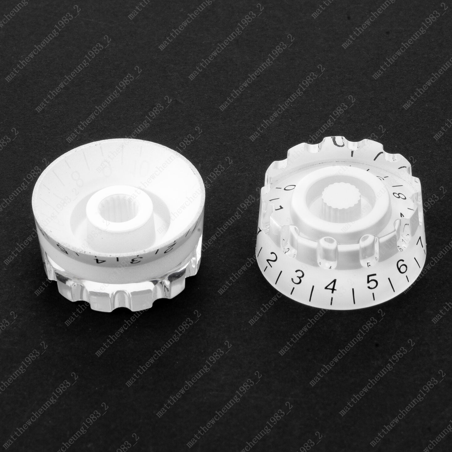 4x White LP Guitar Knurled Control Knobs Speed Metric Knob Fits Les Paul SG