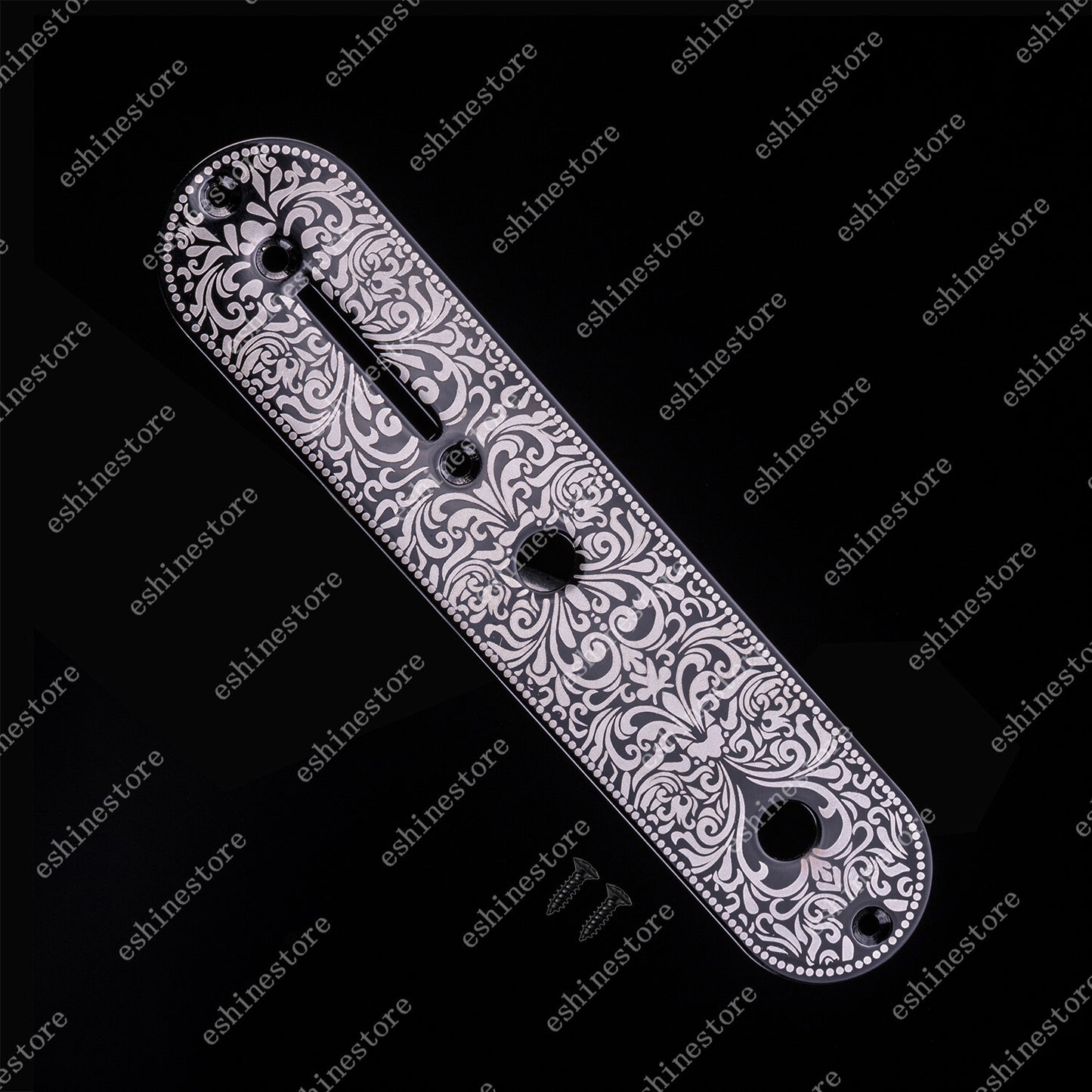 1 Piece Guitar Vintage Carving Design Control Plate 8.5MM For Telecater Guitar