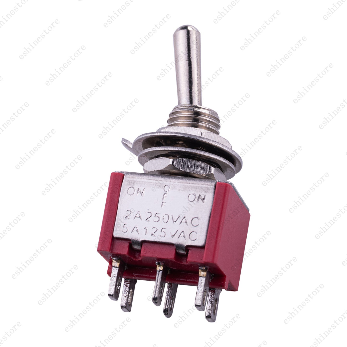 Guitar DPDT Red 3 Way 6 Pin ON OFF ON  Electric Guitar Mini Toggle Switches