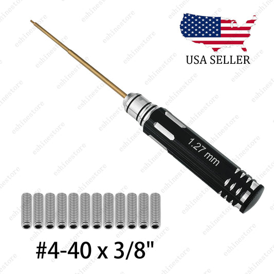 12pcs Stainless Steel #4-40 x 3/8" Saddle Screw+Hex Wrench for US MIA Fender ST